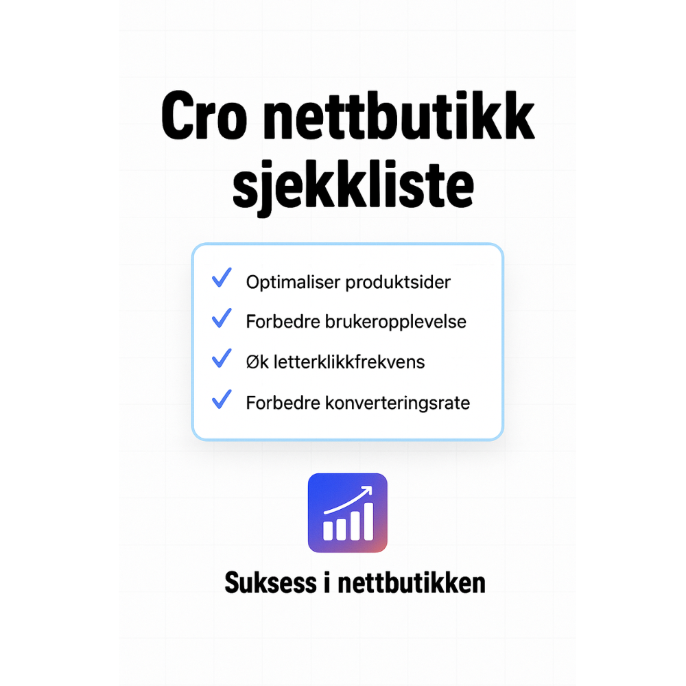 CRO Nettside Sjekkliste (Hvordan Få Mer Salg)